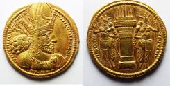 Ancient Coins - Sasanian Empire. Shapur I (AD 241-272). AV dinar (22mm, 7.30g). Mint I ("Ctesiphon”). Phase II, c. AD 260-272.