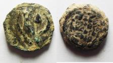 Ancient Coins - JUDAEA. AS FOUND HASMONEAN AE PRUTAH