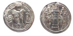 Ancient Coins - SASANIAN KINGS. Vahrām (Bahram) II, with Queen and Prince 4. AD 276-293. AR Drachm