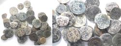 Ancient Coins - AS FOUND: LOT OF 40 BYZANTINE BRONZE COINS