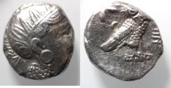 Ancient Coins - Satraps of Mesopotamia. Mazakes, as satrap (c. 331-323/2 BC). AR tetradrachm (22mm, 16.17g). Imitating Athens.