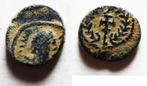 Ancient Coins - VANDALS. Hilderic (AD 523-530). AE nummus (9 mm, 0.67 g). Carthage mint.
