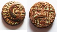 Ancient Coins - Eastern Arabia. Oman Peninsula. Mleiha. Later coinage in the name of Abi’el. Billon Tetradrachm