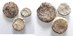 Ancient Coins - Judaea. Lot of 3 Lead Prutot