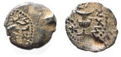 Ancient Coins - Judaea. Jewish War. First Revolt. AE Prutah. Year 2. 67/68 C.E.