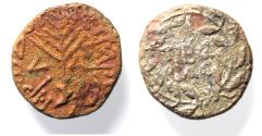 Ancient Coins - BE-HEADER OF JOHN THE BAPTIST: JUDAEA, Herodians. Herod III Antipas. 4 BCE-39 CE. Æ Unit