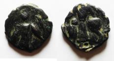 Ancient Coins - Kushan Empire. Vasishka (c. AD 247-267). AE  19mm, 3.91g.  Subsidiaery mint, probably Taxila.