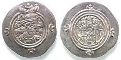 Ancient Coins - Sasanian Kingdom. Khusru II. A.D. 591-628. AR drachm.