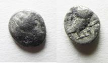 Ancient Coins - South Arabia. Sabean kingdom. Late 4th-mid 2nd centuries BC. AR eighth unit (8mm, 0.61g). Imitating Athens.
