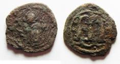 Ancient Coins - 	ARAB-BYZANTINE AE FALS. DAMASCUS MINT