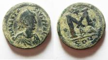 Ancient Coins - SMALL MODULE: BYZANTINE. ANASTASIUS AE FOLLIS. NICE