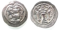 Ancient Coins - Sasanian Kingdom, Peroz I, 458-471 AD. AR drachm