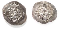 Ancient Coins - Sasanian Kingdom. Khusru II. A.D. 591-628. AR drachm