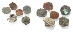 World Coins - CRUSADERS. LOT OF SIX AE UNITS