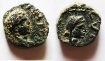 Ancient Coins - Decapolis. Philadelphia under Elagabalus (AD 218-222). Ae 13