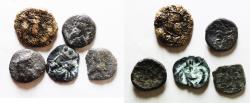 Ancient Coins - AS FOUND: 	Kings of Persis. 2nd century BC. AR Obols. LOT OF 5