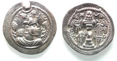 Ancient Coins - Sasanian Kingdom, Peroz I, 458-471 AD. AR drachm