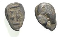 Ancient Coins - Egypt. Lead scarab seal impresssion (19x 12mm). Uncertain hieroglyphic signs. 600-300 B.C