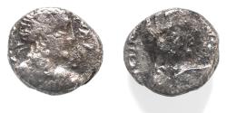 Ancient Coins - Arabia. Nabataean Kings. Aretas IV (9 BC-AD 40). AR sela (13mm, 2.78g). Petra mint. Struck c. 9 BC-AD 16.