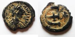 Ancient Coins - Justinian I (527-565). Æ 5 Nummi. Theoupolis (Antioch), 529-539.