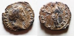 Ancient Coins - AS FOUND: FAUSTINA I SILVER DENARIUS