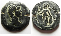 Ancient Coins - Egypt. Alexandria under Marcus Aurelius as Caesar (AD 139-161). AE drachm  (33mm, 18.16g). 