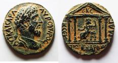 Ancient Coins - WHAT AN OBVERSE!!! : Decapolis. Gadara under Lucius Verus (AD 161-169). AE 27mm, 8.93g. Struck in civic era year 225 (AD 161/2).