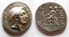 Ancient Coins - GREEK. Seleukid Kingdom. Demetrios I Soter (162-150 BC). AR tetradrachm (30mm, 16.72g). Antioch on the Orontes mint. Struck 162-155/4 BC.