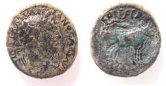Ancient Coins - AS FOUND: JUDAEA, Caesarea Maritima. Hadrian. 117-138 CE. Æ 27