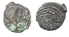 Ancient Coins - JUDAEA, Procurators. Valerius Gratus. 15-26 CE. AE PRUTAH