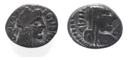 Ancient Coins - Arabia. Nabataean Kings. Rabbel II (AD 70/1-105/6). AR sela (14mm, 3.32g). Petra mint. Struck in regnal year 20 (AD 89/90).