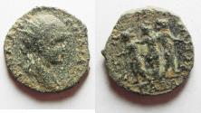 Ancient Coins - DECAPOLIS. GADARA. GORDIAN III WITH THE THREE GRACES. AE 19MM . 4.93GM