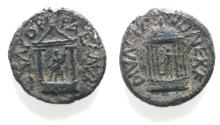 Ancient Coins - ONLY COIN ISSUED IN THE NAME OF CLAUDIA, NERO'S DAUGHTER: CAESAREA PANIAS. DIVA POPPAEA & DIVA CLAUDIA UNDER NERO. AE 20