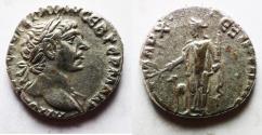 Ancient Coins - Arabia. Petra or Bostra Mint. Trajan 98 - 117 A.D. Silver Drachm