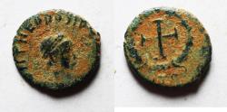 Ancient Coins - THEODOSIUS AE 4 . CROSS