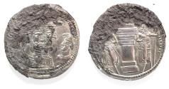 Ancient Coins - SASANIAN KINGS. Vahr?m (Bahram) II, with Queen and Prince 4. AD 276-293. AR Drachm