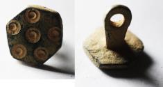 Ancient Coins - ROMAN / BYZANTINE . BRONZE BUTTON. 500 - 800 A.D