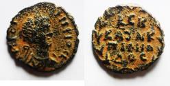 Ancient Coins - Contemporary imitation?: Galilee. Caesrea Panias under Geta (AD 209-212). AE 15mm, 1.45g. Struck in civic era year 202 (AD 199).
