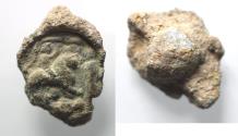Ancient Coins - ROMAN . 2ND - 3RD CENTURY A.D LEAD SEAL IMPRESSION