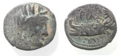 Ancient Coins - Phoenicia, Tyre, 1st century BC. Æ 20. Tyche / Galley