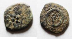 Ancient Coins - Judaea, Alexander Jannaeus, 103-76 BC, AE Prutot (Biblical Widow's Mites).