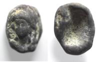 Ancient Coins - Roman Egypt. circa 3rd-4th century AD. Lead seal impression (17mm, 7.09g). Female head r