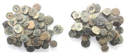 Ancient Coins - AS FOUND: LOT OF 50 NABATAEAN BRONZE COINS
