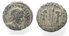 Ancient Coins - Roman Imperial. Constantine II, as Caesar (AD 317-337). AE nummus (13 mm, 1.05 g). Treviri mint, AD 330-331.
