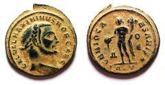 Ancient Coins - BEAUTIFUL MAXIMINUS II AE FOLLIS. ORIGINAL DESERT PATINA