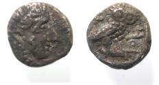 Ancient Coins - South Arabia. Saba’. Late 4th-mid 2nd century BC. AR eighth (8mm, 0.56g). Imitating Athens.