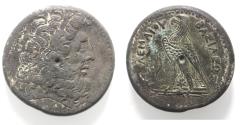 Ancient Coins - PTOLEMY III EUERGETES AE 34. Chi-Rho between legs