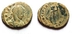 AS FOUND. MAXIMINUS II AE FOLLIS. | Roman Imperial Coins
