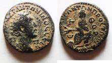 Ancient Coins - ROMAN PROVINCIAL. Cilicia. Anazarbus under Antoninus Pius (AD 138-161). AE assrion (20mm, 7.70g). Struck in civic era year 179 (AD 160/1).