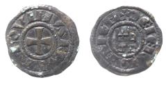 World Coins - DAVID'S TOWER: Crusaders, Latin Kingdom of Jerusalem. Baldwin III (1143-1163). BI Denier